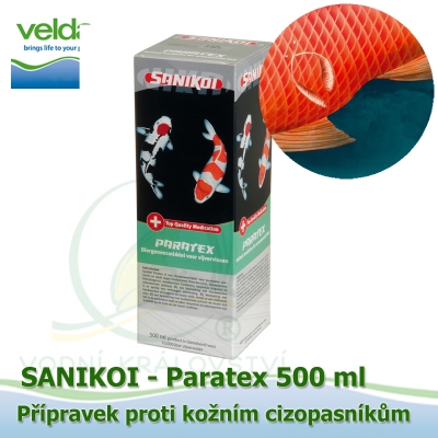 SaniKoi Paratex 500 ml, proti kožním cizopasníkům