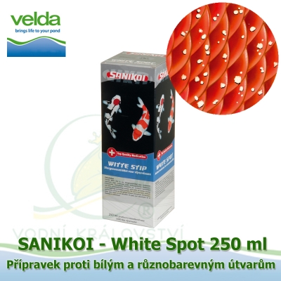SaniKoi White Spot 250 ml, proti bílým a různobarevným útvarům
