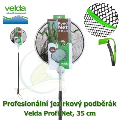 Profesionální jezírkový podběrák Velda Profi Net, kruhová síťka, 35 cm