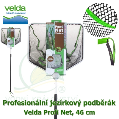 Profesionální jezírkový podběrák Velda Profi Net, čtvercová síťka, 46 cm