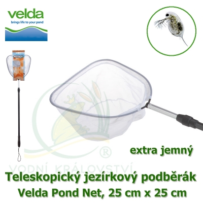 Jezírkový teleskopický podběrák Profi Net, extra jemný 25 cm x 25 cm