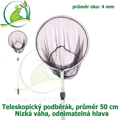 Teleskopický podběrák, kruh 50 cm