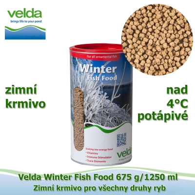 Winter Fish Food 675 g/1250 ml, od 4°C, granule, zimní krmivo pro všechny druhy ryb