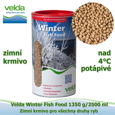 Winter Fish Food 1350 g/2500 ml, od 4°C, granule, zimní krmivo pro všechny druhy ryb