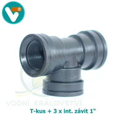 T-kus + 3 x int. závit 1 Inch 1 ks