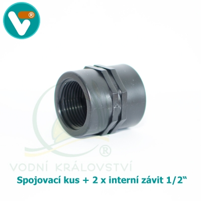 Spojovací kus + 2 x int. závit 1/2 Inch