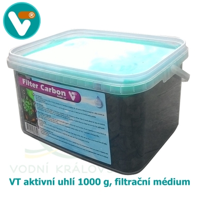 VT aktivní uhlí 1000 g, filtrační médium
