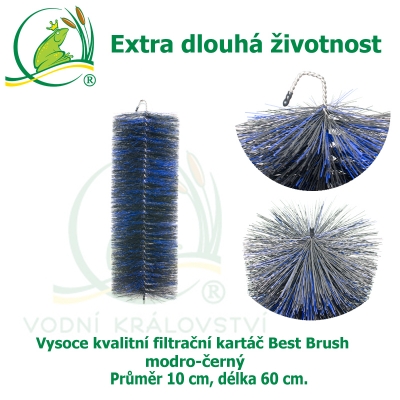 Vysoce kvalitní filtrační kartáč Best Brush modro-černý 60 x 10 cm. Extra dlouhá životnost !