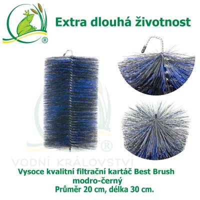 Vysoce kvalitní filtrační kartáč Best Brush modro-černý 30 x 20 cm. Extra dlouhá životnost !