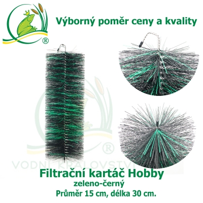 Filtrační kartáč Hobby zeleno-černý 30 x 15 cm. Výborný poměr ceny a kvality.