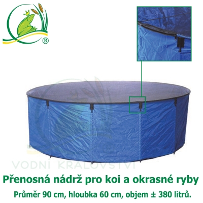 Přenosná nádrž pro koi a okrasné ryby Ø90 cm x H 60 cm (± 380 litrů) 