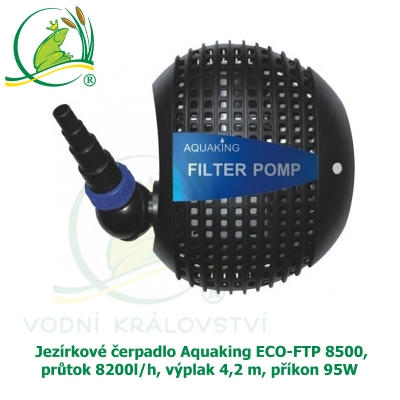 Jezírkové čerpadlo Aquaking ECO-FTP 8500, průtok 8200l/h, výplak 4,2 m, příkon 95W - Vystavovaný kus. 