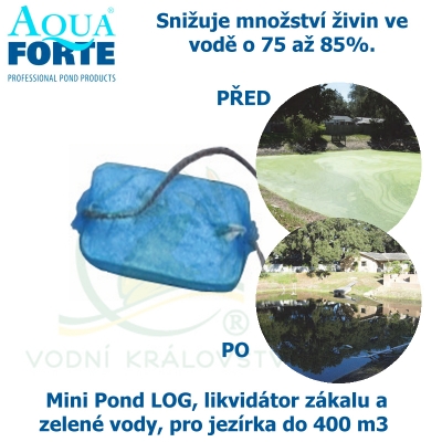 Mini Pond LOG, likvidátor zákalu a zelené vody, pro jezírka do 400 m3