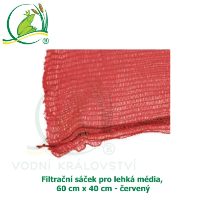 Filtrační sáček pro lehká média, 60x40 cm - červený