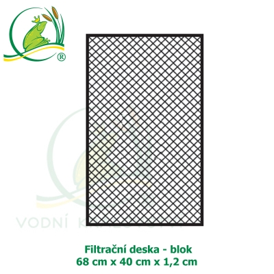 Filtrační deska - blok 68 x 40 x 1,2 cm