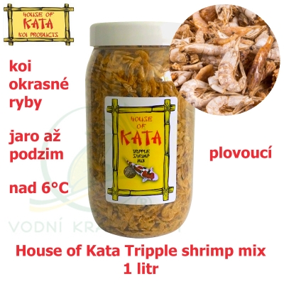 House of Kata Tripple shrimp mix, 1 litr, od 6°C, jaro až podzim, všechny druhy ryb