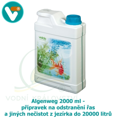 Algenweg 2000 ml - přípravek na odstranění řas a jiných nečistot z jezírka do 20000 litrů