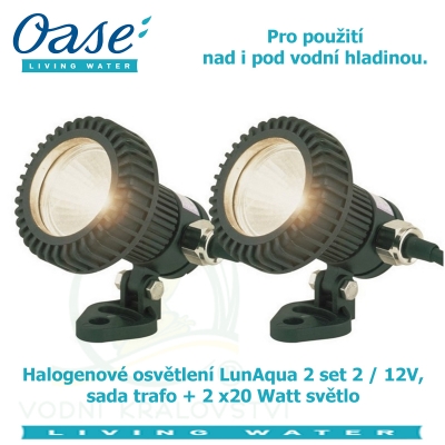 LunAqua 2 set 2 / 12V, sada trafo + 2x20 Watt světlo