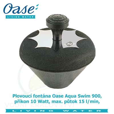 Plovoucí fontána Oase Aqua Swim 900, příkon 10 Watt, max. půtok 15 l/min