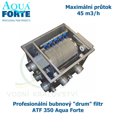 Profesionální bubnový "drum" filtr ATF-350 Aqua Forte, maximální průtok 45 m3/h