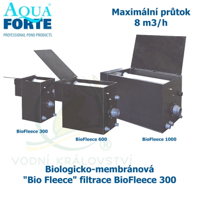 Biologicko-membránová "Bio Fleece" filtrace - BioFleece 300, maximální průtok 8 m3/h