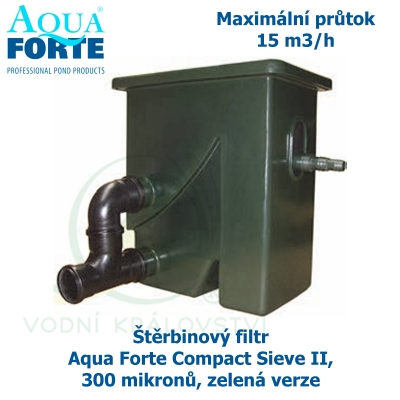 Štěrbinový filtr Aqua Forte Compact Sieve II, 300 mikronů, zelená verze