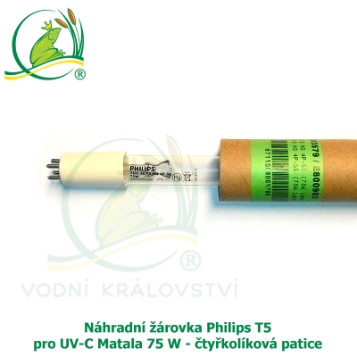 Náhradní žárovka Philips T5 pro UV-C Matala 75 W - čtyřkolíková patice