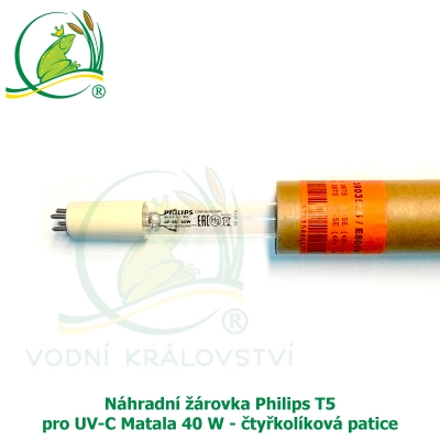 Náhradní žárovka Philips T5 pro UV-C Matala 40 W - čtyřkolíková patice