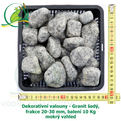 Dekorativní valouny - Granit šedý, frakce 20-30 mm, balení 10 Kg