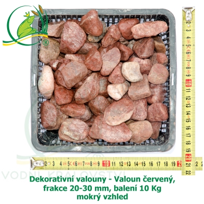 Dekorativní valouny - Valoun červený, frakce 20-30 mm, balení 10 Kg