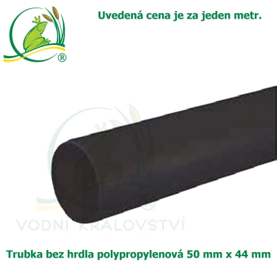 Trubka bez hrdla polypropylenová 50x44mm