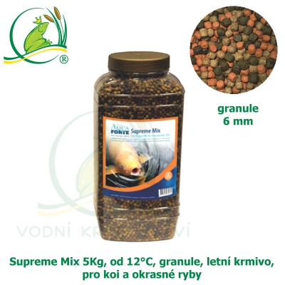 Supreme Mix 5Kg, od 12°C, granule, letní krmivo, pro koi a okrasné ryby