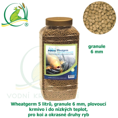 Wheatgerm 5 litrů, granule 6 mm, plovoucí krmivo i do nízkých teplot, pro koi a okrasné druhy ryb