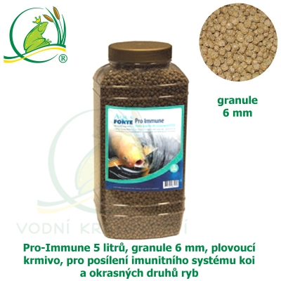 Pro-Immune 5 litrů, granule 6 mm, plovoucí krmivo, pro posílení imunitního systému koi a okrasných druhů ryb
