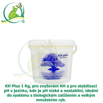 KH Plus 1 Kg, pro zvyšování KH a pro stabilizaci pH v jezírku, kde je pH nízké a nestabilní, ideální do systému s biologickým zatížením a velkým množstvím ryb