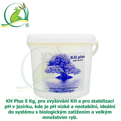 KH Plus 5 Kg, pro zvyšování KH a pro stabilizaci pH v jezírku, kde je pH nízké a nestabilní, ideální do systému s biologickým zatížením a velkým množstvím ryb