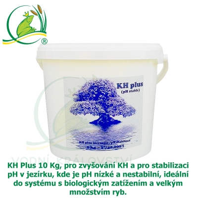 KH Plus 10 Kg, pro zvyšování KH a pro stabilizaci pH v jezírku, kde je pH nízké a nestabilní, ideální do systému s biologickým zatížením a velkým množstvím ryb