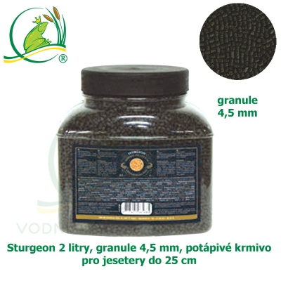 Sturgeon 2 litry, granule 4,5 mm, potápivé krmivo pro jesetery do 25 cm