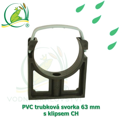 PVC trubková svorka 63 mm s klipsem CH