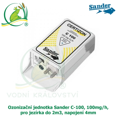 Ozonizační jednotka Sander C-100, 100mg/h, pro jezírka do 2m3, napojení 4mm