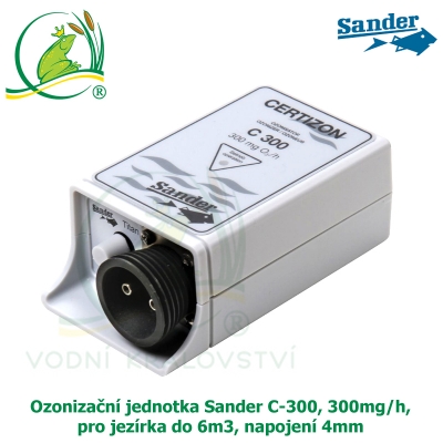 Ozonizační jednotka Sander C-300, 300mg/h, pro jezírka do 6m3, napojení 4mm
