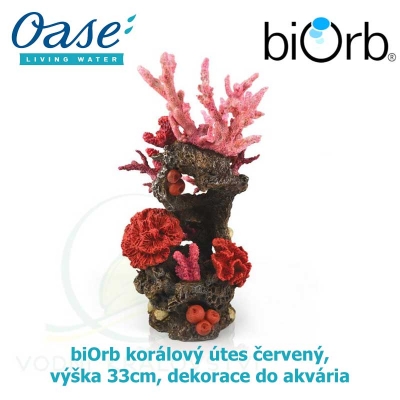 biOrb korálový útes červený, výška 33cm, dekorace do akvária