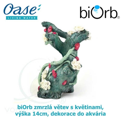 biOrb zmrzlá větev s květinami, výška 14cm, dekorace do akvária