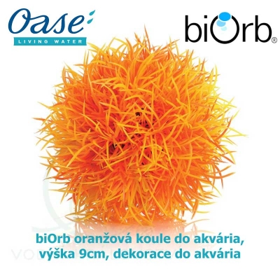 biOrb oranžová koule do akvária, výška 9cm, dekorace do akvária