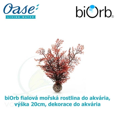 biOrb fialová mořská rostlina do akvária, výška 20cm, dekorace do akvária