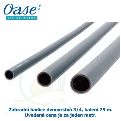 Zahradní hadice 12 Bar (32 Bar), balení 25 m 3/4", 19 mm, Uvedená cena je za jeden metr.