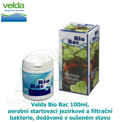 Velda Bio Bac 100ml, aerobní startovací jezírkové a filtrační bakterie Velda, dodávané v sušeném stavu