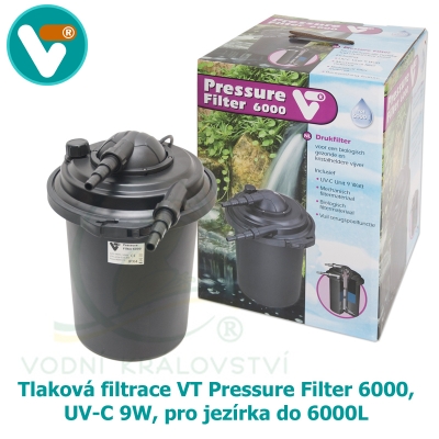 Tlaková filtrace VT Pressure Filter 6000, UV-C 9W, pro jezírka do 6000L