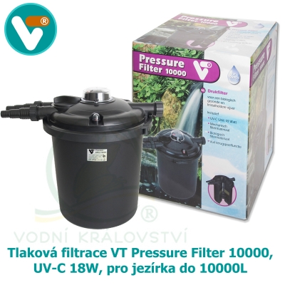 Tlaková filtrace VT Pressure Filter 10000, UV-C 18W, pro jezírka do 10000L