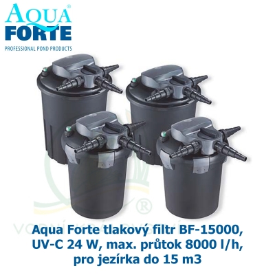 Aqua Forte tlakový filtr BF-15000, UV-C 24 W, max. průtok 8000 l/h, pro jezírka do 15 m3